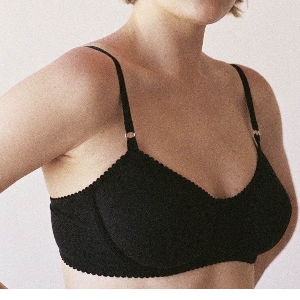lonely lingerie bobbi underwire bra 34D scalloped edge cute!